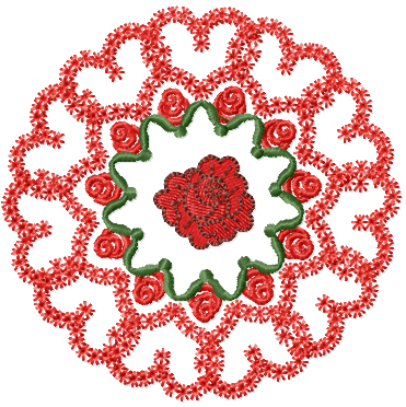 Valentines Wreath Free Embroidery Design
